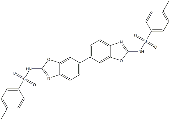 2,2'-Bis(4-methylphenylsulfonylamino)-6,6'-bibenzoxazole 结构式