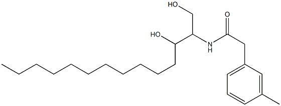 N-[2-Hydroxy-1-(hydroxymethyl)tridecyl]-3-methylbenzeneacetamide 结构式