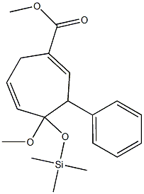 4-Methoxy-4-(trimethylsilyloxy)-3-phenyl-1,5-cycloheptadiene-1-carboxylic acid methyl ester 结构式