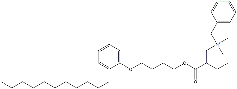 N,N-Dimethyl-N-benzyl-N-[2-[[4-(2-undecylphenyloxy)butyl]oxycarbonyl]butyl]aminium 结构式