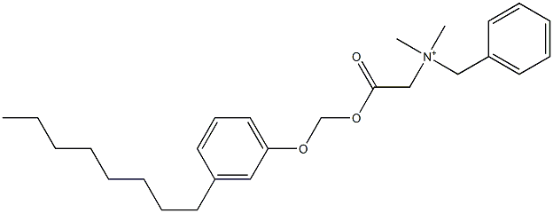 N,N-Dimethyl-N-benzyl-N-[[[(3-octylphenyloxy)methyl]oxycarbonyl]methyl]aminium 结构式