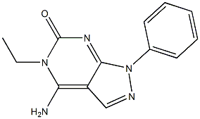 4-Amino-1-(phenyl)-5-ethyl-1H-pyrazolo[3,4-d]pyrimidin-6(5H)-one 结构式