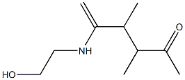 3,4-Dimethyl-2-[(2-hydroxyethyl)amino]-1-hexen-5-one 结构式