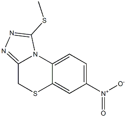 7-Nitro-1-(methylthio)-4H-[1,2,4]triazolo[3,4-c][1,4]benzothiazine 结构式