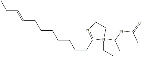 1-[1-(Acetylamino)ethyl]-1-ethyl-2-(8-undecenyl)-2-imidazoline-1-ium 结构式