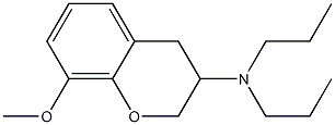 3,4-Dihydro-3-(dipropylamino)-8-methoxy-2H-1-benzopyran 结构式