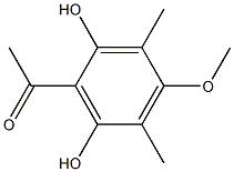 2',6'-Dihydroxy-4'-methoxy-3',5'-dimethylacetophenone 结构式