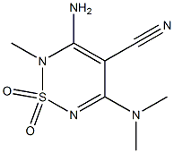 3-Amino-4-cyano-2-methyl-5-(dimethylamino)-2H-1,2,6-thiadiazine 1,1-dioxide 结构式