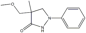 4-Methoxymethyl-4-methyl-1-phenylpyrazolidin-3-one 结构式