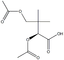[S,(+)]-2,4-Bis(acetyloxy)-3,3-dimethylbutyric acid 结构式