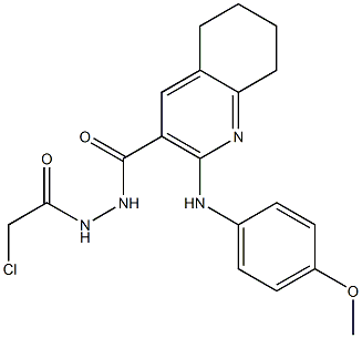 N'-[2-Chloroacetyl]-2-[(4-methoxyphenyl)amino]-5,6,7,8-tetrahydroquinoline-3-carbohydrazide 结构式