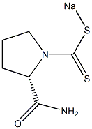 1-[(Sodiothio)thiocarbonyl]-L-prolinamide 结构式