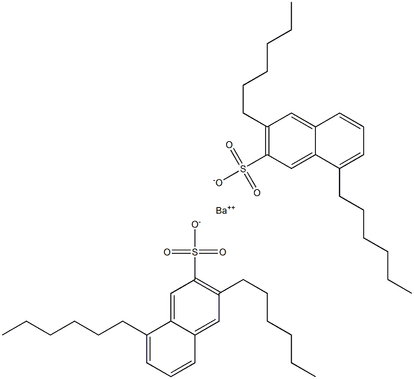 Bis(3,8-dihexyl-2-naphthalenesulfonic acid)barium salt 结构式