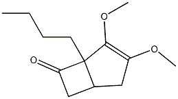 2,3-Dimethoxy-1-butylbicyclo[3.2.0]hept-2-en-7-one 结构式