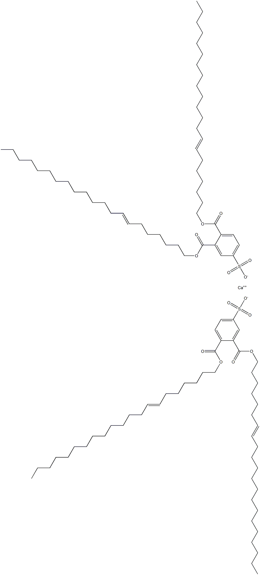 Bis[3,4-di(7-henicosenyloxycarbonyl)benzenesulfonic acid]calcium salt 结构式