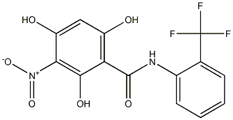 2,4,6-Trihydroxy-3-nitro-N-(2-(trifluoromethyl)phenyl)benzamide 结构式
