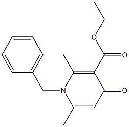 1-Benzyl-1,4-dihydro-2,6-dimethyl-4-oxopyridine-3-carboxylic acid ethyl ester 结构式