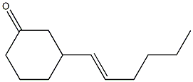 3-[(E)-1-Hexenyl]cyclohexanone 结构式