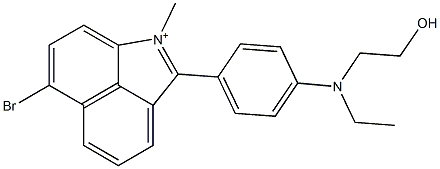 6-Bromo-2-[4-(N-ethyl-2-hydroxyethylamino)phenyl]-1-methylbenz[cd]indol-1-ium 结构式