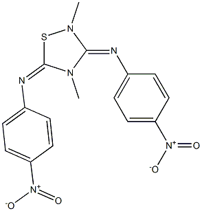 2,4-Dimethyl-3,5-bis[(4-nitrophenyl)imino]-1,2,4-thiadiazolidine 结构式
