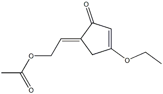 5-[(E)-2-Acetyloxyethylidene]-3-ethoxy-2-cyclopenten-1-one 结构式
