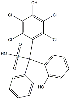 (2,3,5,6-Tetrachloro-4-hydroxyphenyl)(2-hydroxyphenyl)phenylmethanesulfonic acid 结构式