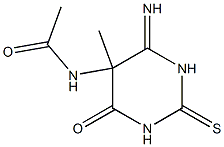 5-Acetylamino-1,2,5,6-tetrahydro-6-imino-5-methyl-2-thioxopyrimidin-4(3H)-one 结构式