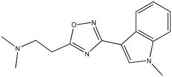 3-[5-(2-Dimethylaminoethyl)-1,2,4-oxadiazol-3-yl]-1-methyl-1H-indole 结构式