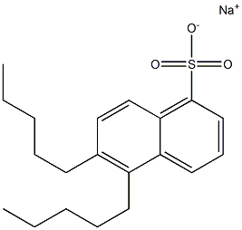 5,6-Dipentyl-1-naphthalenesulfonic acid sodium salt 结构式