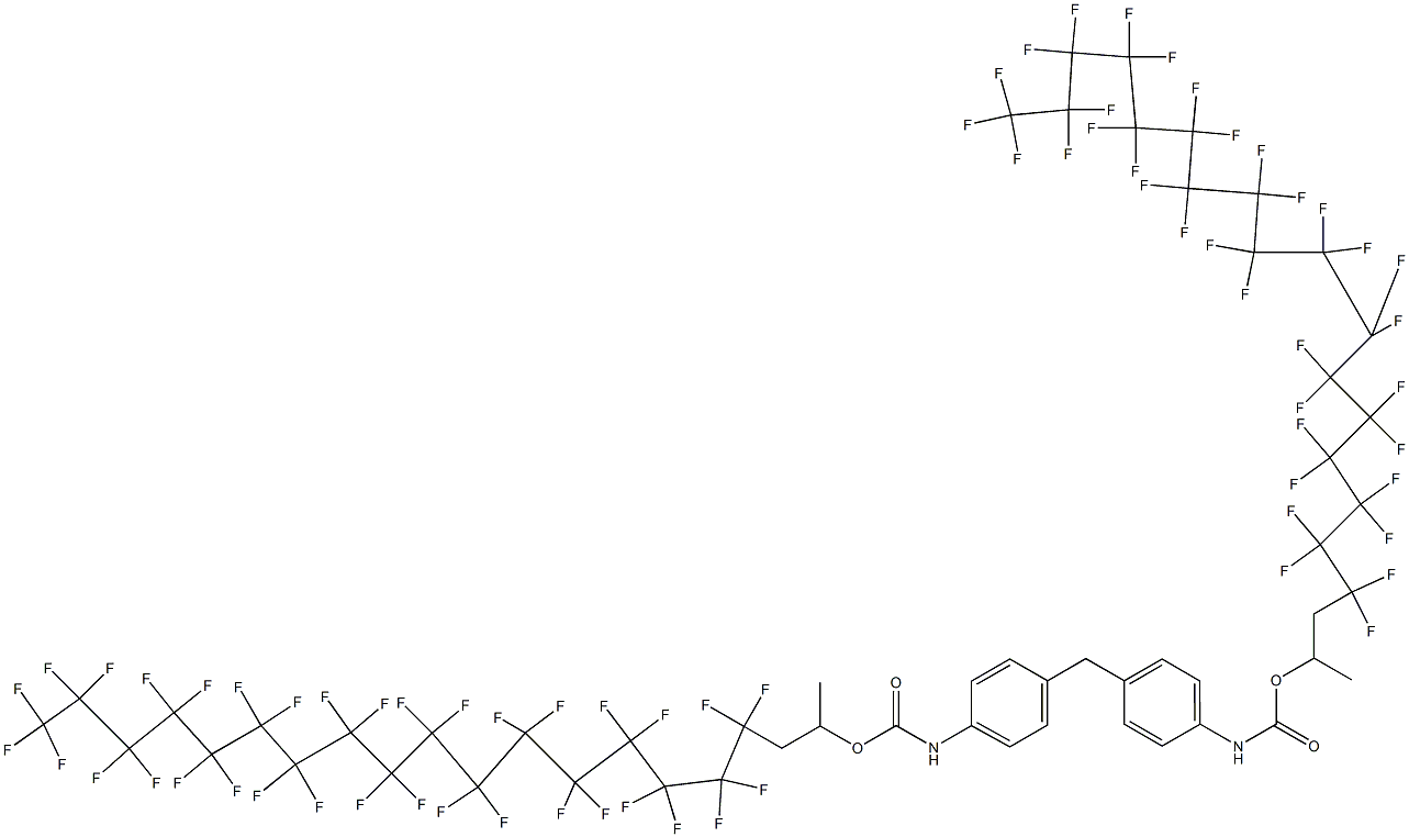 4,4'-Methylenebis[N-[1-methyl-2-(pentatriacontafluoroheptadecyl)ethyl]oxycarbonylaniline] 结构式