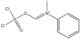 N-(Dichlorophosphinyloxymethylene)-N-methylbenzenaminium 结构式