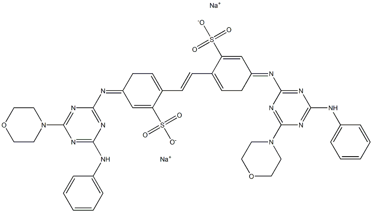 4,4'-Bis[(2-anilino-4-morpholino-1,3,5-triazin-6-yl)imino]stilbene-2,2'-disulfonic acid disodium salt 结构式