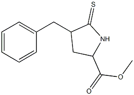 4-Benzyl-5-thioxopyrrolidine-2-carboxylic acid methyl ester 结构式