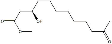 (3R)-3-Hydroxy-11-oxolauric acid methyl ester 结构式