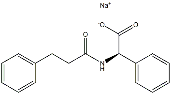 2-Phenyl-N-(3-phenylpropionyl)-D-glycine sodium salt 结构式