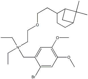 2-Bromo-N-[2-[2-(6,6-dimethylbicyclo[3.1.1]heptan-2-yl)ethoxy]ethyl]-N,N-diethyl-4,5-dimethoxybenzenemethanaminium 结构式