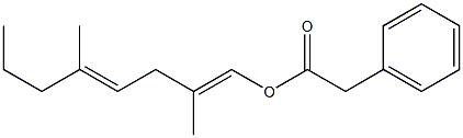 Phenylacetic acid 2,5-dimethyl-1,4-octadienyl ester 结构式