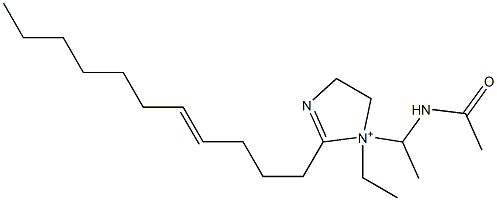 1-[1-(Acetylamino)ethyl]-1-ethyl-2-(4-undecenyl)-2-imidazoline-1-ium 结构式