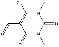 1,3-Dimethyl-5-formyl-6-chloro-1,2,3,4-tetrahydropyrimidine-2,4-dione 结构式