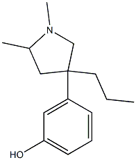 3-(1,5-Dimethyl-3-propyl-3-pyrrolidinyl)phenol 结构式