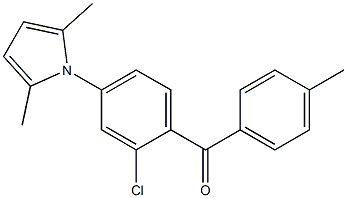 2-Chloro-4-(2,5-dimethyl-1-pyrrolyl)-4'-methylbenzophenone 结构式