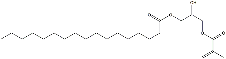 1,2,3-Propanetriol 1-heptadecanoate 3-methacrylate 结构式