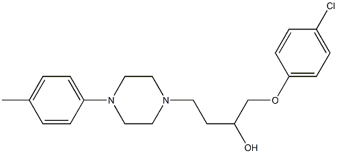 1-(4-Chlorophenoxy)-4-[4-[4-methylphenyl]-1-piperazinyl]-2-butanol 结构式