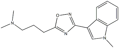 3-[5-(3-Dimethylaminopropyl)-1,2,4-oxadiazol-3-yl]-1-methyl-1H-indole 结构式