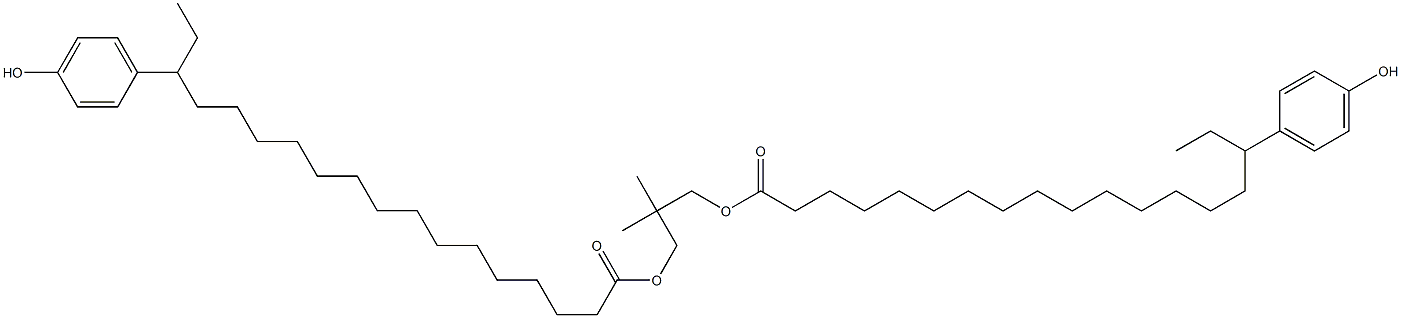 Bis[16-(4-hydroxyphenyl)stearic acid]2,2-dimethylpropane-1,3-diyl ester 结构式