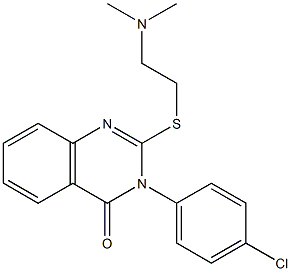 2-[2-(Dimethylamino)ethylthio]-3-(4-chlorophenyl)-quinazolin-4(3H)-one 结构式