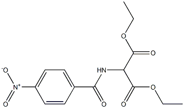 2-(4-Nitrobenzoylamino)malonic acid diethyl ester 结构式