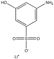 3-Amino-5-hydroxybenzenesulfonic acid lithium salt 结构式