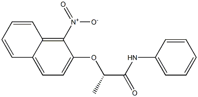 [S,(-)]-2-[(1-Nitro-2-naphtyl)oxy]-N-phenylpropionamide 结构式