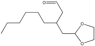 3-[(1,3-Dioxolan-2-yl)methyl]nonanal 结构式
